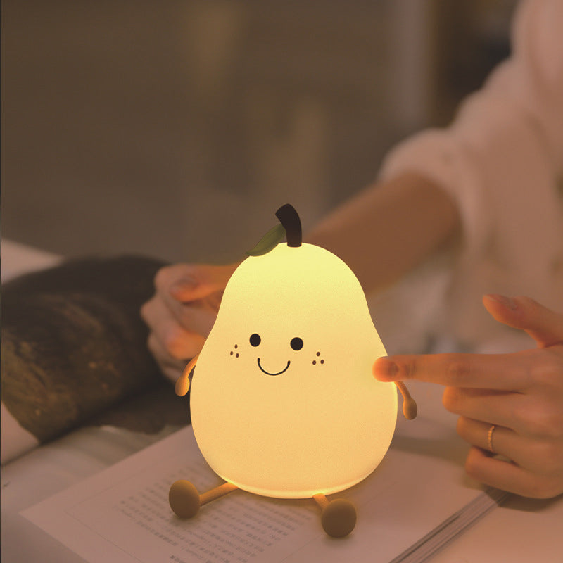 Lampe de chevet en silicone en forme de poire