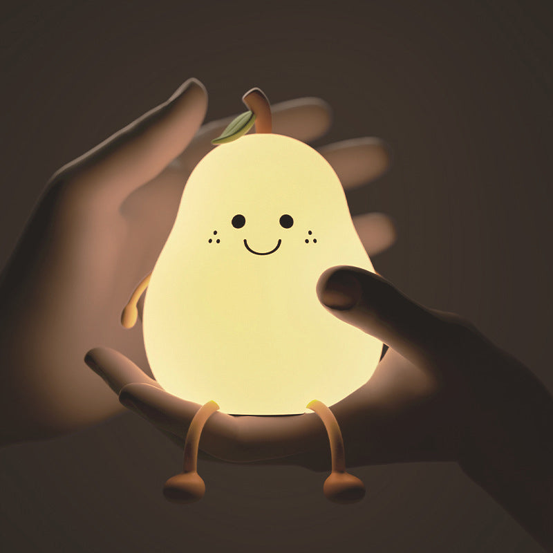Lampe de chevet en silicone en forme de poire