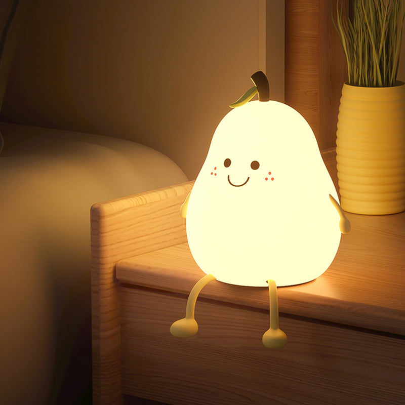 Lampe de chevet en silicone en forme de poire