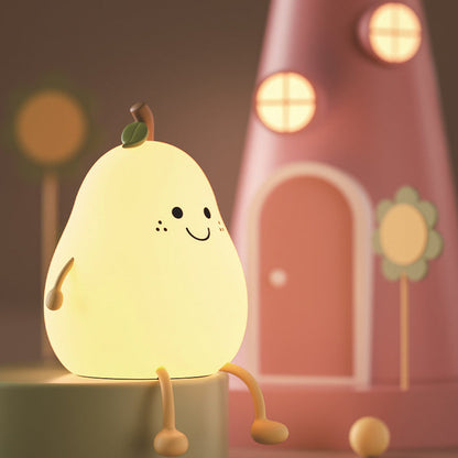 Lampe de chevet en silicone en forme de poire