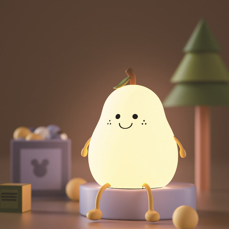 Lampe de chevet en silicone en forme de poire