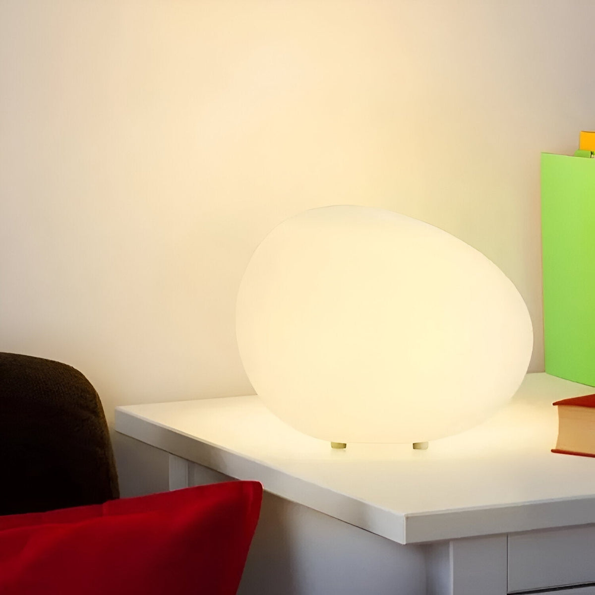 Lampe de table LED en pierre