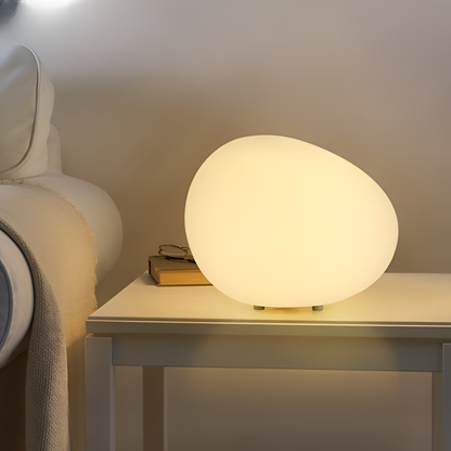 Lampe de table LED en pierre