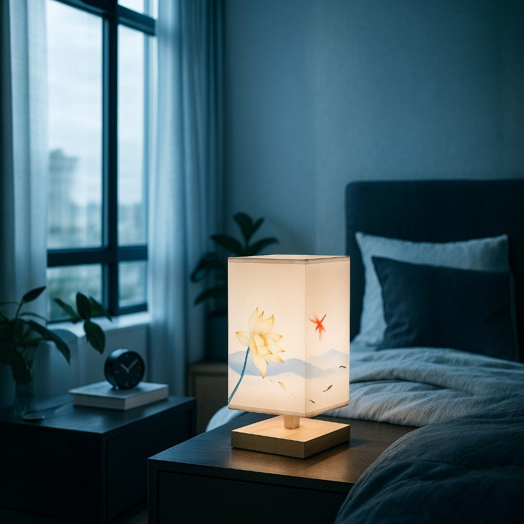 Table lamp with a floral motif