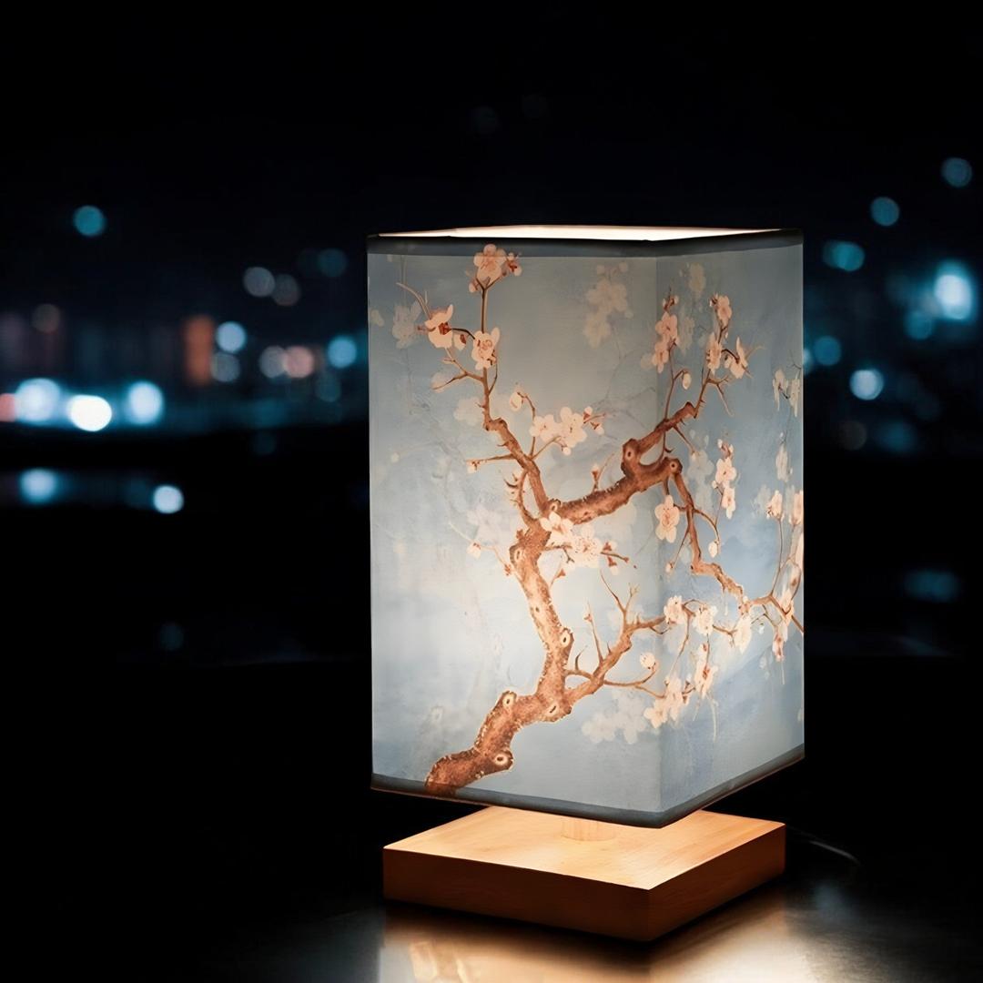 Table lamp with a floral motif
