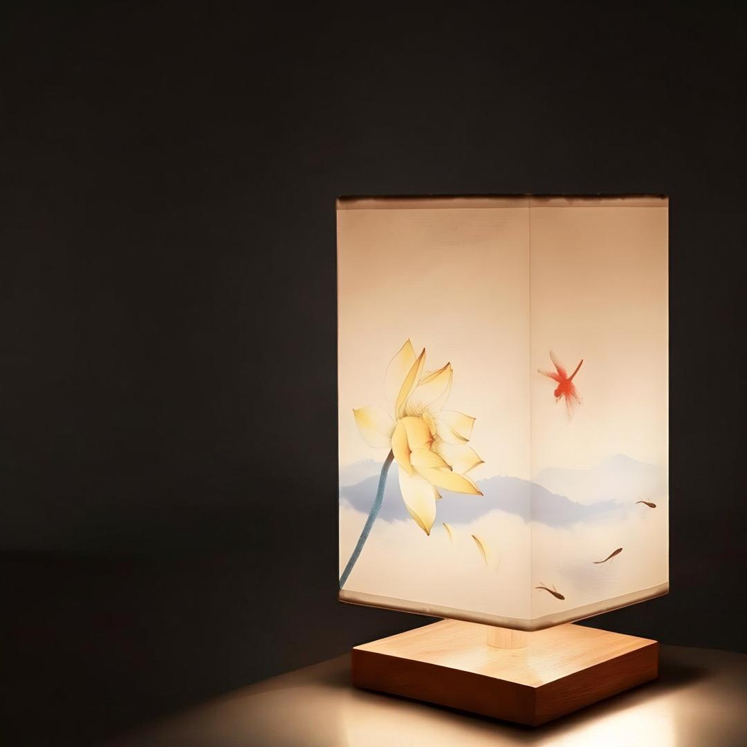 Table lamp with a floral motif
