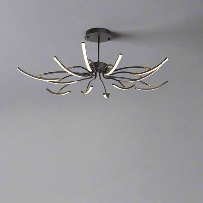 Żyrandol LED aluminiowy nowoczesny 8–12 ramion do salonu