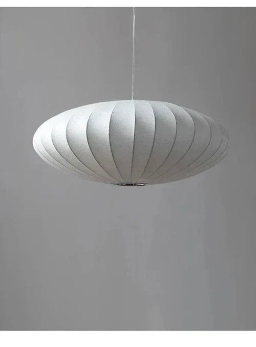 Lampa wisząca owalna z tkaniny