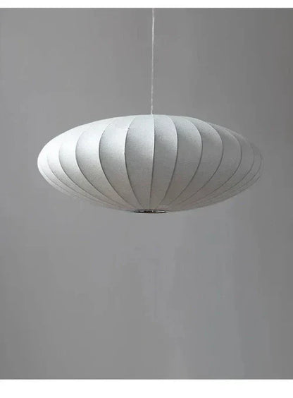 Lampa wisząca owalna z tkaniny