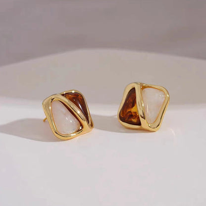 Boucles d’oreilles cœur avec pierres synthétiques