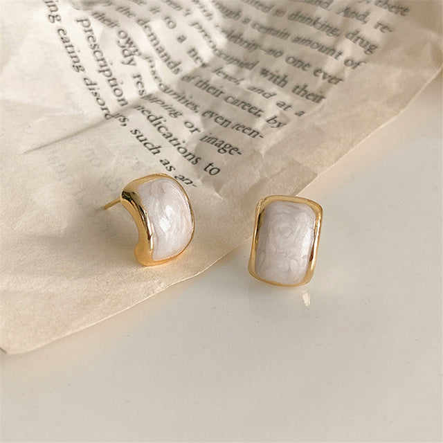 Boucles d’oreilles cœur avec pierres synthétiques
