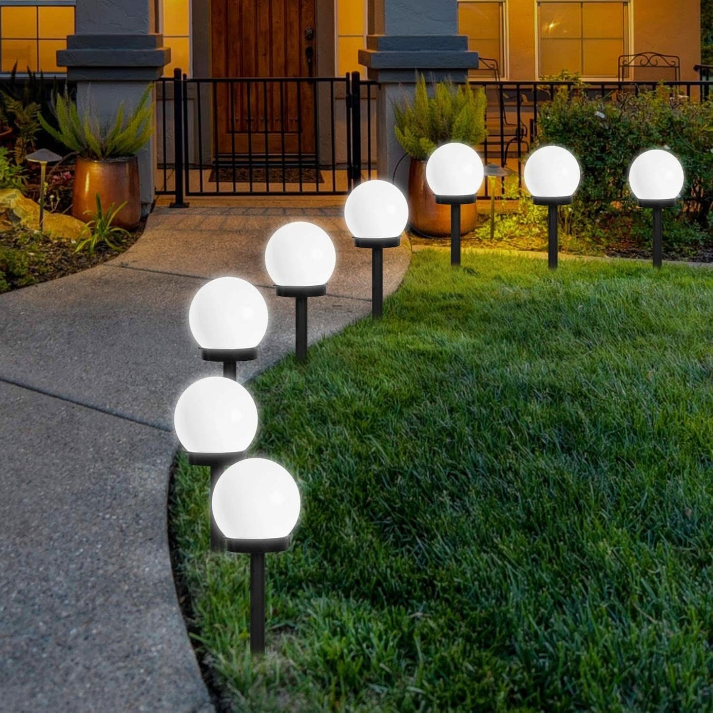Okrągła Solarna Lampa LED do Ogrodu z Automatycznym Czujnikiem Zmierzchu