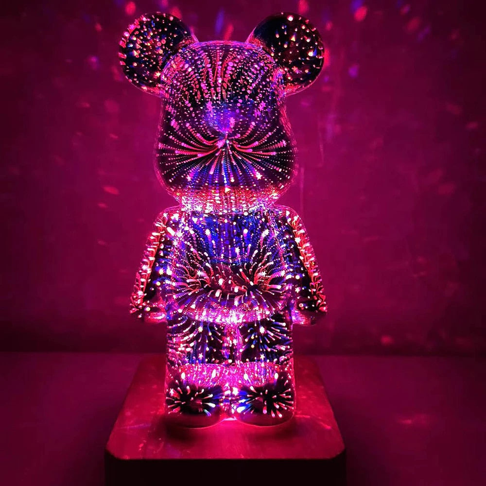 Lampka nocna LED 3D miś