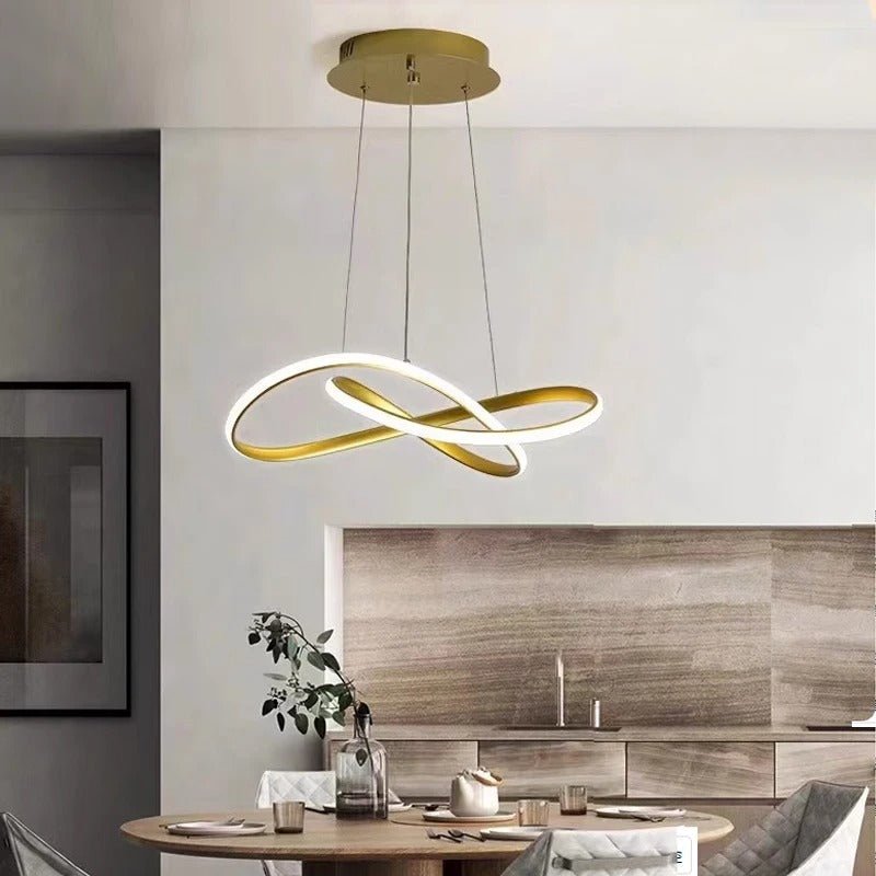 Lampa Wisząca LED w Kształcie Koniczyny z Funkcją Ściemniania i Pilotem