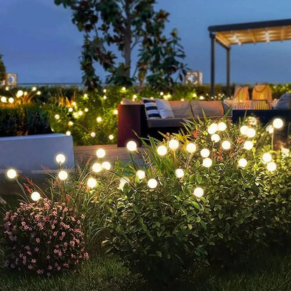 Solarne Lampki LED na Elastycznych Prętach do Ogrodu, Tarasu i Balkonu