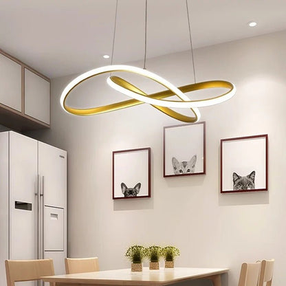 Lampa Wisząca LED w Kształcie Koniczyny z Funkcją Ściemniania i Pilotem
