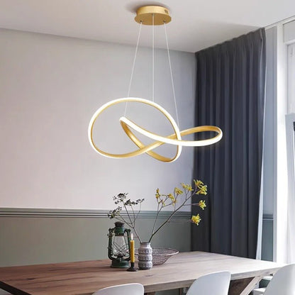 Lampa Wisząca LED w Kształcie Koniczyny z Funkcją Ściemniania i Pilotem