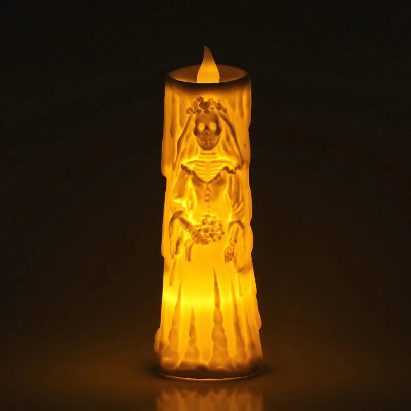 LED svíčky s kostlivci nevěsty a ženicha