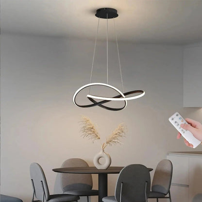 Lampa Wisząca LED w Kształcie Koniczyny z Funkcją Ściemniania i Pilotem