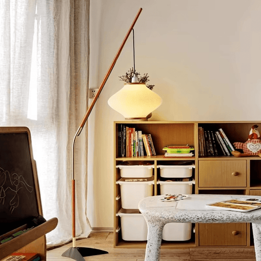 Lampa podłogowa LED E27 z łukowym ramieniem, oświetlenie 5–10 m²