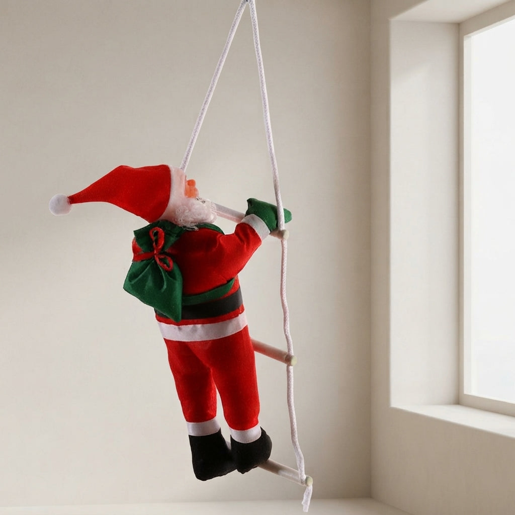 Santa Claus on a ladder