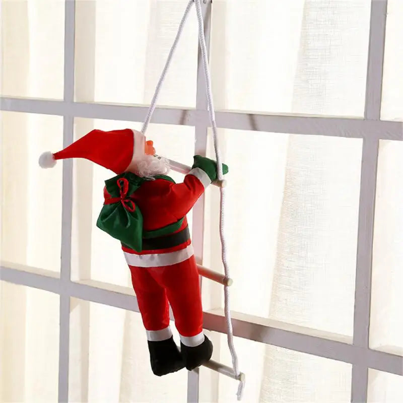 Santa Claus on a ladder