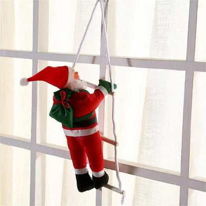 Santa Claus on a ladder