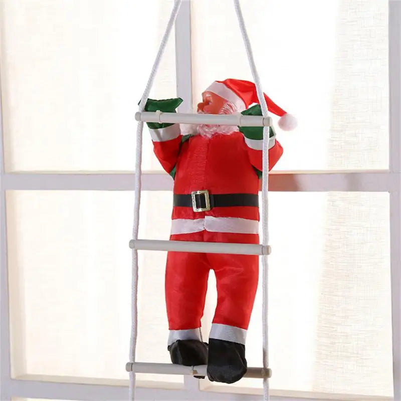 Santa Claus on a ladder