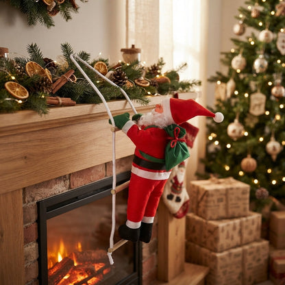 Santa Claus on a ladder