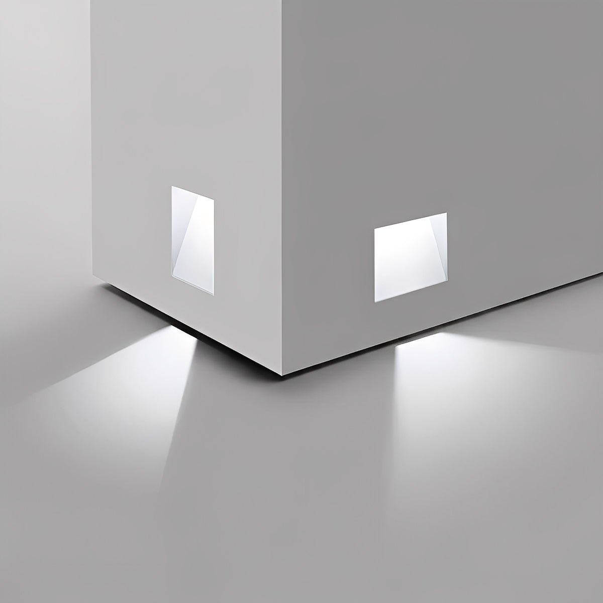 Recessed LED wall light