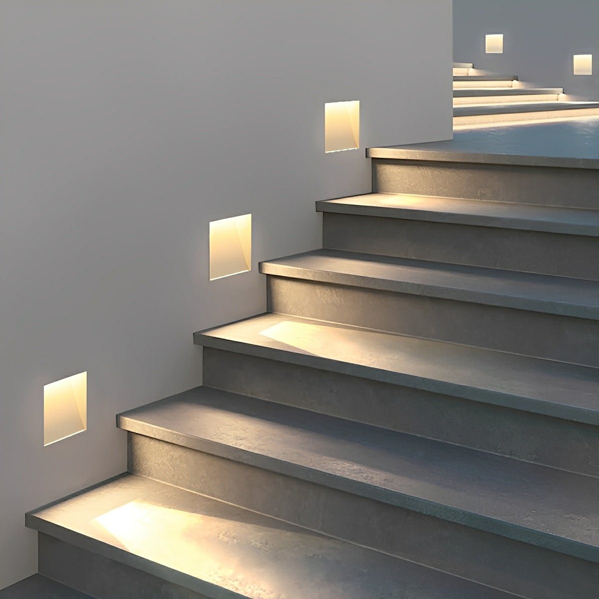Recessed LED wall light