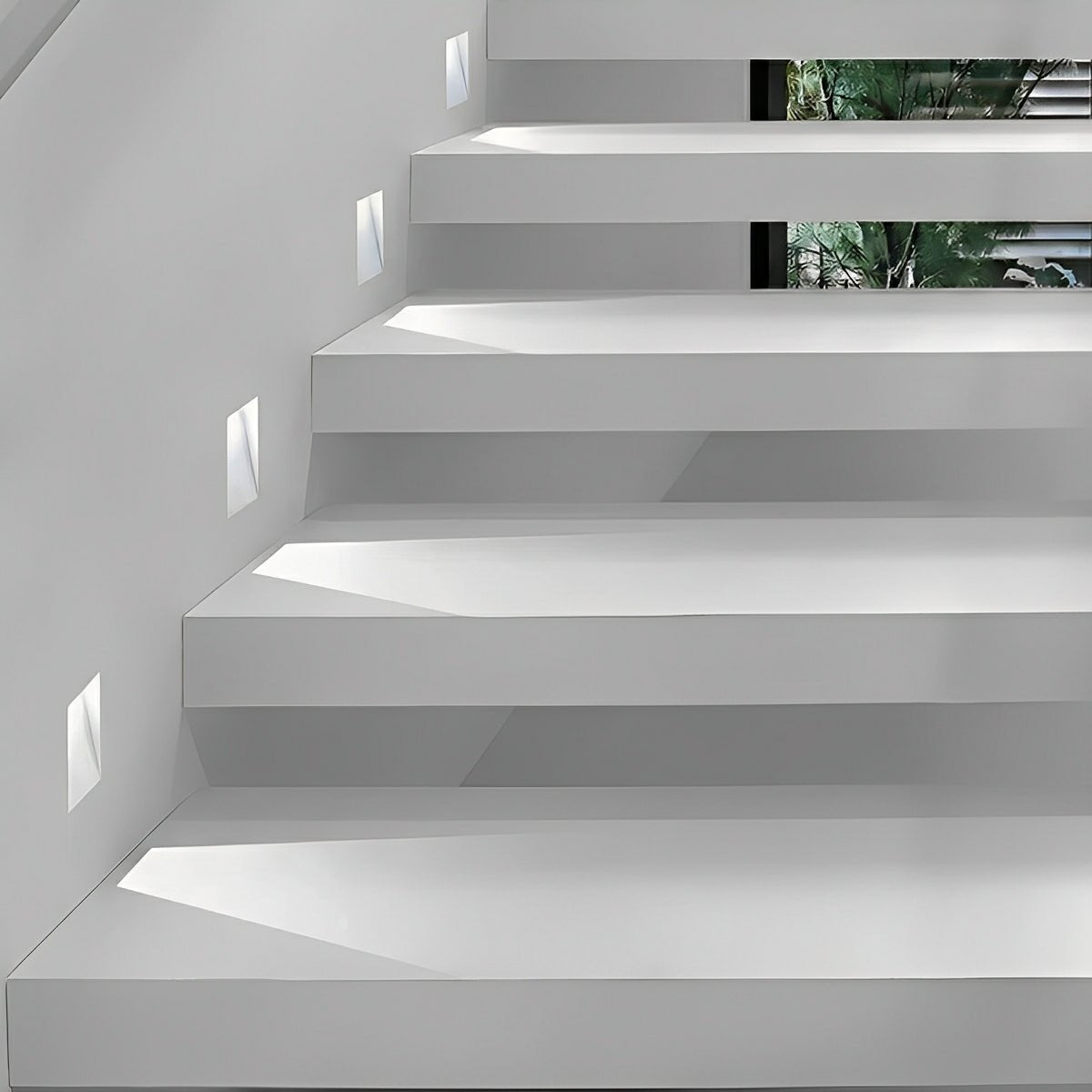 Recessed LED wall light