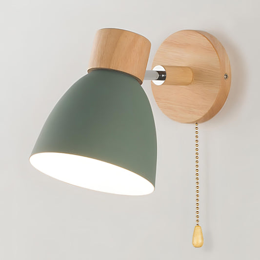 Wall light with a pull-cord switch