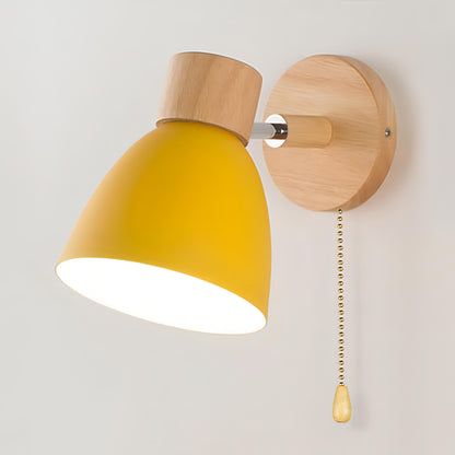 Wall light with a pull-cord switch