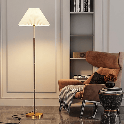 Lampa podłogowa E27 z papierowym kloszem, oświetlenie 3–5 m²