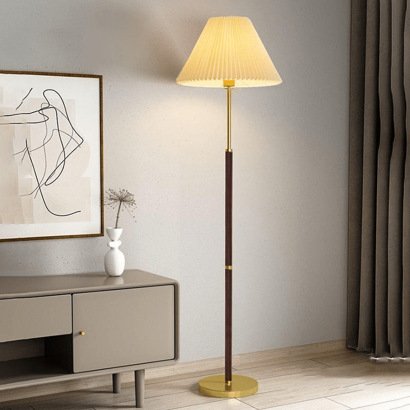 Lampa podłogowa E27 z papierowym kloszem, oświetlenie 3–5 m²