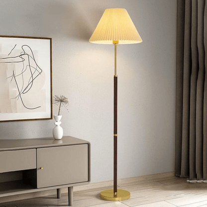 Lampa podłogowa E27 z papierowym kloszem, oświetlenie 3–5 m²