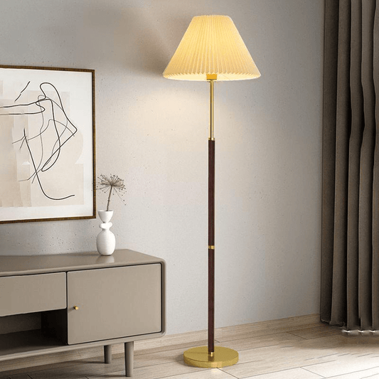 Lampa podłogowa E27 z papierowym kloszem, oświetlenie 3–5 m²