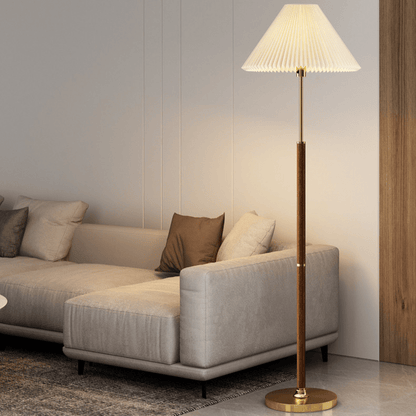 Lampa podłogowa E27 z papierowym kloszem, oświetlenie 3–5 m²