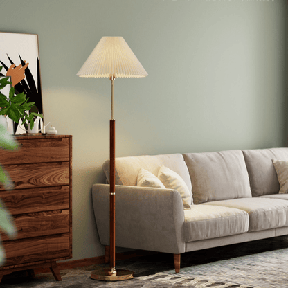 Lampa podłogowa E27 z papierowym kloszem, oświetlenie 3–5 m²