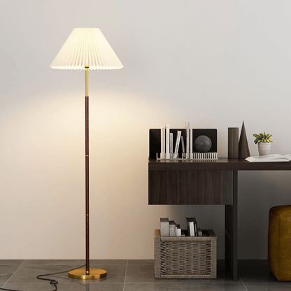 Lampa podłogowa E27 z papierowym kloszem, oświetlenie 3–5 m²