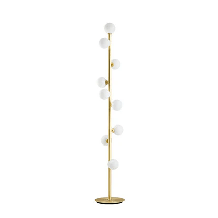 Lampa podłogowa G9 z szklanym kloszem, oświetlenie 5–10 m² do wnętrz