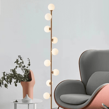 Lampa podłogowa G9 z szklanym kloszem, oświetlenie 5–10 m² do wnętrz