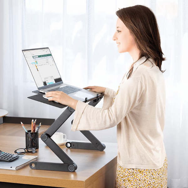 Ergonomiczna podstawka pod laptop z regulacją 360° i składanymi nogami