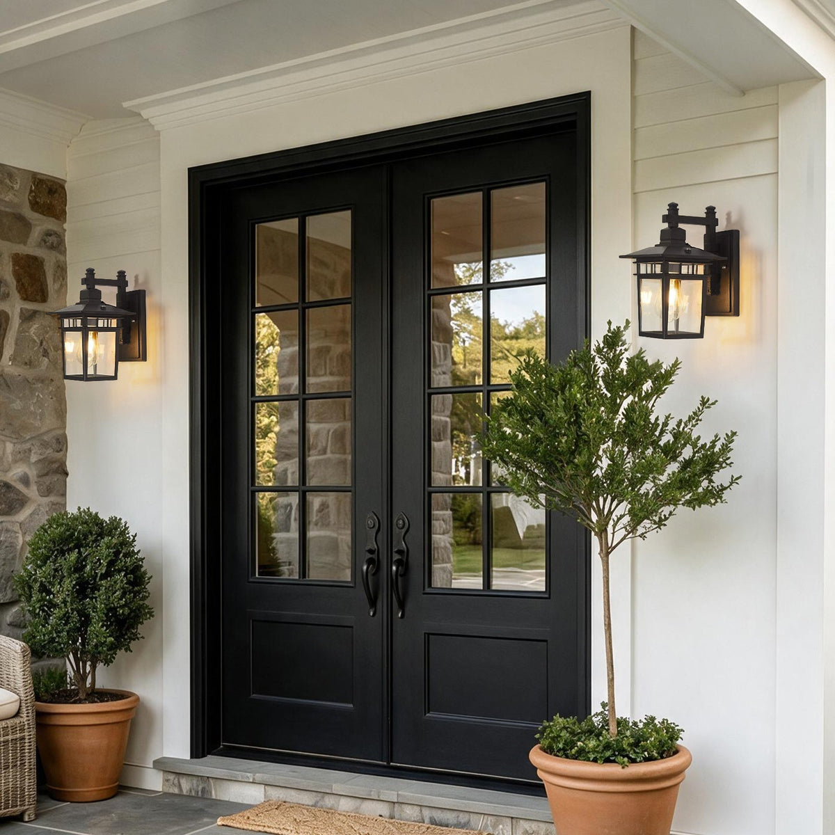 Outdoor lantern wall light IP65