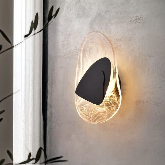 LED wall light with a glass shade