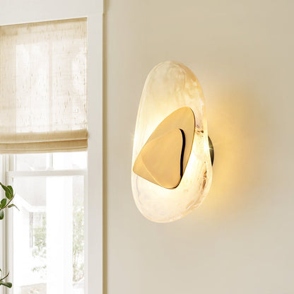 LED wall light with a glass shade