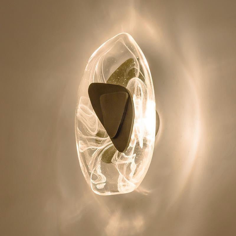 LED wall light with a glass shade