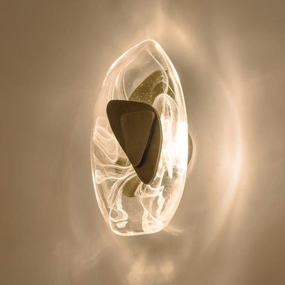 LED wall light with a glass shade