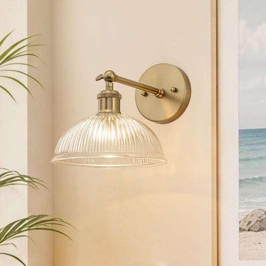 Fluted wall sconce shade